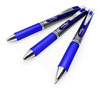 Pentel Energel BL80 Lot de 3 stylos à bille rétractable à encre gel liquide Bleu 1 mm