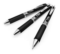 Pentel Energel BL80 Lot de 3 stylos à bille rétractables à encre gel liquide Noir 1,0 mm