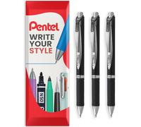 Pentel EnerGel BLP77 Stylo roller rétractable à encre gel permanente - Pointe de 0,7 mm - Livré dans une enveloppe cadeau (bleu)