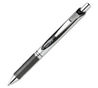 Pentel EnerGel Deluxe RTX BL77-A Lot de 5 stylos à encre gel liquide rétractable, pointe métal de 0,7 mm, noir