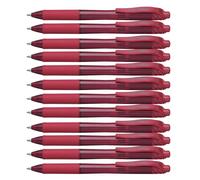 Pentel Energel Lot de 12 Rollers à encre gel rétractable 1 mm Rouge