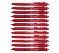 Pentel Lot De 12 Stylos Roller À Encre Gel Liquid Energel-X Bln105, Rouge
