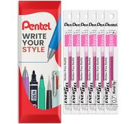 Pentel Energel LR7 Lot de 6 recharges pointe métallique 0,7 mm - BL77/BL57/BL37 (Rose)