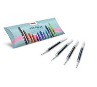 Pentel Energel LR7, Recharge pour roller encre gel pointe moyenne 0,7 mm, Bleu, Pack de 4