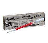 Pentel Energel LRP7-B Lot de 12 Recharges d'encre pour Roller gel permanente Rouge