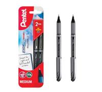 Pentel EnerGel Plus, pointe 0,7 mm, encre noire, 1 carte blister avec 2 stylos