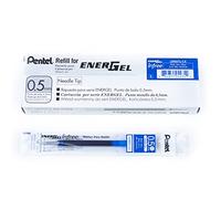 Pentel Energel Pure LRN5TL-CX Lot de 12 recharges avec boîtier coloré Bleu Largeur de trait 25 mm Pointe aiguille