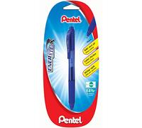 Pentel Energel X BL107, Blister de 1 Roller encre gel rétractable, Pointe moyenne 0,7 mm, Bleu