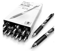 Pentel EnerGel XM BL77 - Lot de 12 stylos à encre gel liquide rétractables - 0,7 mm - 54 % recyclé Noir