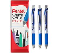 Pentel EnerGel XM BL77 - Lot de 3 stylos à encre gel liquide rétractables - 0,7 mm - 54 % recy leu