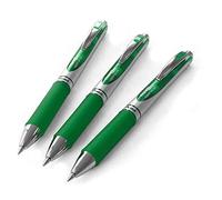 Pentel EnerGel XM BL77 - Stylos à encre gel rétractables - 0,7 mm - 54 % recyclés - Lot de 3 - Vert