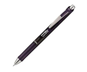 Pentel EnerGel XM BL77A2 Stylo à encre gel avec mécanisme à pression Bordeaux/noir