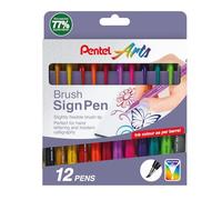 Pentel Feutre pinceau - Fresh Shades - 12 pièces