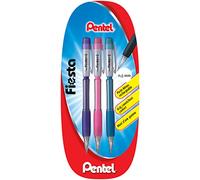 Pentel Fiesta II AX125W Porte-mines 0,5 mm, Blister x3 assortis (violet, rose, bleu ciel)