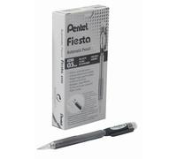 Pentel Fiesta Porte-mines Pointe 0,5 mm Corps noir Lot de 12