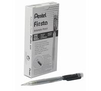 Pentel Fiesta Porte-mines Pointe 0,7 mm Corps noir Lot de 12