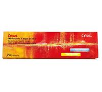 Pentel GH-24 Boite de 24 Pastels à l'huile perfection 10 mm Couleurs assorties