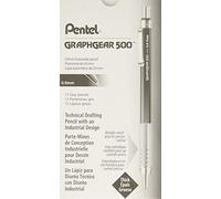 Pentel Graphgear 500 Lot de 12 Porte-mines 0,9 mm avec Canon fixe 4 mm Gris