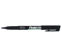 Pentel Marqueurs permanents PENTEL PEN NMS50 Green-Label Pointe fine Noir Lot de 5