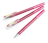 Pentel Hybrid - Dual Metallic - Stylo roller à gel liquide - K110 - Rose clair/vert métallique et doré - Lot de 3