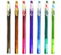 Pentel Hybrid - Dual Metallic - Stylo roller gel liquide - K110 - Couleurs assorties - Lot de 7