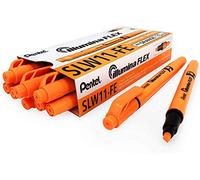 Pentel illumina Flex SLW11 Surligneur bi-pointe, Orange, Lot de 10