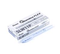 Pentel illumina Flex SLW11P Surligneur bi-pointe pastel, Bleu, Lot de 10