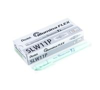 Pentel illumina Flex SLW11P Surligneur bi-pointe pastel, Vert clair, Lot de 10