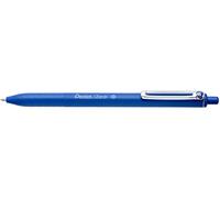 Pentel iZee BX470-C Lot de 12 stylos à bille rétractables avec clip en métal Bleu Pointe large 1 mm