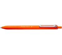 Pentel iZee BX470-F Lot de 12 stylos à bille rétractables avec clip en métal Orange Pointe large 1 mm