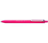 Pentel iZee BX470-P Lot de 12 stylos à bille rétractables avec clip en métal Rose Pointe large 1 mm