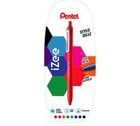 Pentel iZee BX470 Stylo-bille iZee rétractable avec clip en métal Rouge