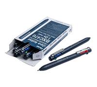 Pentel iZee BXC470-DC, Lot de 12 Stylos bille 4 couleurs encre à faible viscosité noir, rouge, bleu, vert, pointe large 1 mm, corps bleu nuit