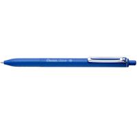 Pentel iZee BX470-C Lot de 12 stylos à bille rétractables avec clip en métal Bleu Pointe large 1 mm