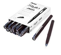 Pentel JM20 Stylo Plume Jetable - Encre Bleu Marine - Lot de 12