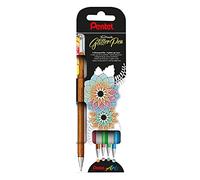 Pentel K110-4DM Dual Metallic Hybrid Stylo à encre gel avec différents effets de couleur sur papier clair/foncé 4DM
