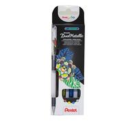 Pentel K110-4XZ Lot de 4 stylos à encre gel hybride double effet de couleur sur papier clair/foncé