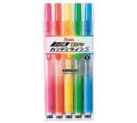 Pentel Knock Surligneur, maniable Ligne, Lot de 5 couleurs Sxns15-5)
