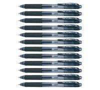 Pentel Lot De 12 Liquids Stylo Roller À Encre Gel Energel-X Bln105, 0,25 Mm, Noir
