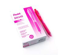 Pentel Lot de 12 Stylo-Bille Rétractable Corps Triangulaire Rose