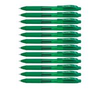 Pentel Lot De 12 Stylos Roller Encre Gel Rétractable Energel X Bl107 Pointe 0,7 Mm Vert