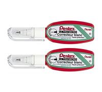 PENTEL Lot de 2 Correcteurs Liquide Pentex Pocket ZL103-WF Haute précision 4,2ml Blanc