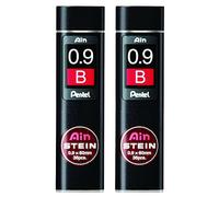 PENTEL Lot de 2 Etuis de 36 mines 0,9 mm AIN STEIN C279 dureté B