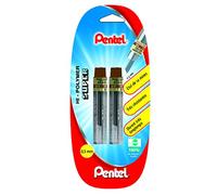 Pentel Lot de 2 Recharges pour porte-mine HB 0,3 mm avec Etui Gris