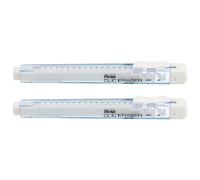 PENTEL Lot de 2 Stylos gomme CLIC ERASER Rectangulaire Corps bleu clair pastel