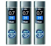Pentel Lot De 3 Etuis De 40 Mines 0,7 Mm Ain Stein C277 Dureté H