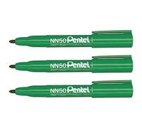 PENTEL Lot de 3 Marqueurs permanent PENTEL PEN, Pointe conique, Vert