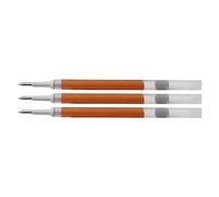 Pentel Recharges LR7 pour Roller Energel Liquide Pointe 0,7 Tracé 0,35 mm Orange – Lot de 3