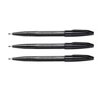 PENTEL Lot de 3 stylos feutre Sign Pen S 520, noir