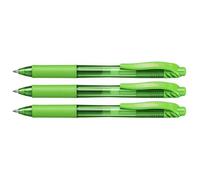 Pentel Lot de 3 Stylos roller à encre gel EnerGel-X BL107, vert clair